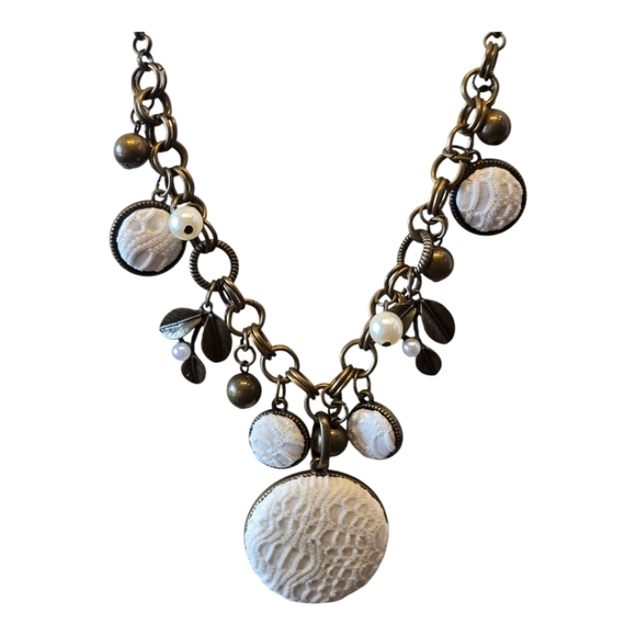 Boho Inspired Dark Goldtone Pendant  Necklaces Earrings 3 Piece Bundle - Picture 5 of 10